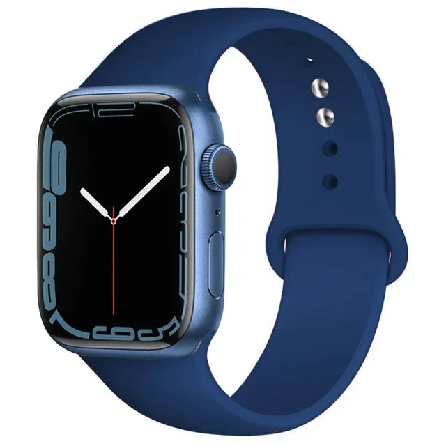 Silicone Band For Apple Watch strap 44mm 45mm 40mm 41mm 42-38mm 45 mm sport bracelet iwatch series 8 7 6 5 4 3 SE 9 Ultra 2 49mm