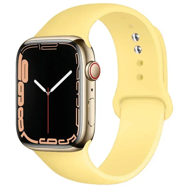 Silicone Band For Apple Watch strap 44mm 45mm 40mm 41mm 42-38mm 45 mm sport bracelet iwatch series 8 7 6 5 4 3 SE 9 Ultra 2 49mm