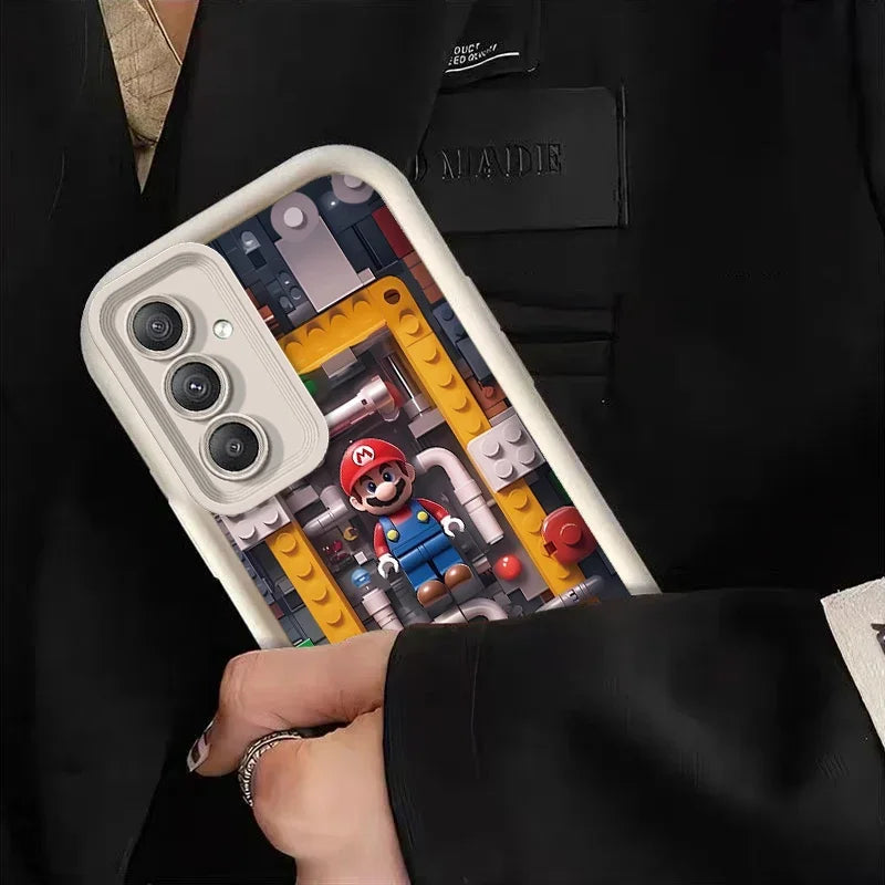 Super M-Marios Bros Case for Samsung Galaxy A53 A50 A50S A36 5G A35 A34 A33 A32 A30 A26 A24 A23 A22 A20 A16 A15 A14 A13 4G Cover