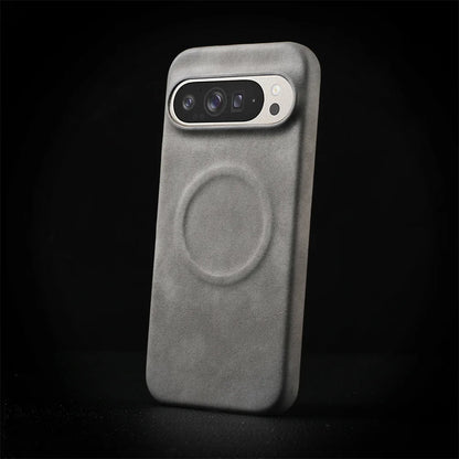 Luxury Sheepskin Leather Magnetic Phone Case For Google Pixel 10 9 8 7 Pro XL 8A 7A Shockproof Business Matte Hard Solid Cover