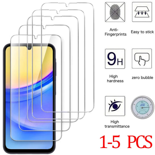 9H Screen Protector for Samsung A15 A16 A56 A36 A14 A25 A24 A55 A53 A52 A52S A51 A34 A35 Tempered Glass Samsung Galaxy A15
