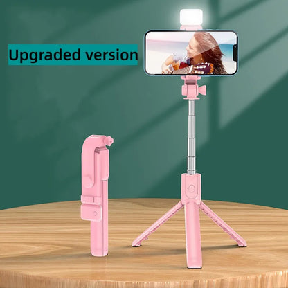 Extendable Selfie Stick Tripod Phone Tripod with,Group Selfies/Live Streaming/Video Recording Compatible with All Cellphones