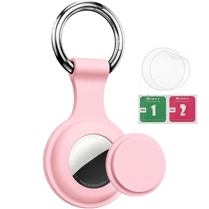 Waterproof AirTag Keychain Holder tag Lock Case Wire Cable,  Anti-Lost Protective Case with Keyring for Luggage, Key, Backpack