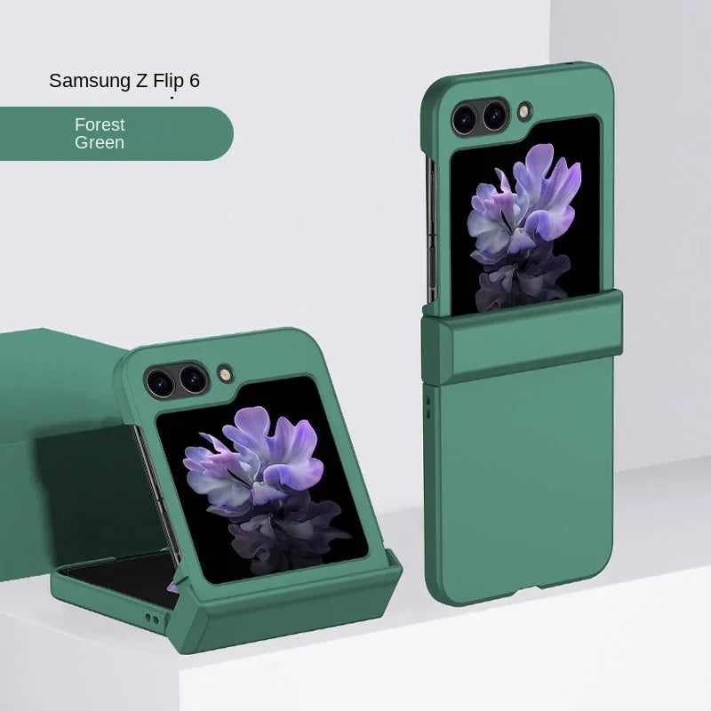Skin Feel Hard Shell Phone Case for Samsung Galaxy Z Flip 7 6 5 4 3  Flip6 Flip5 Flip4 Flip7 Hinge Protection Shockproof Cover