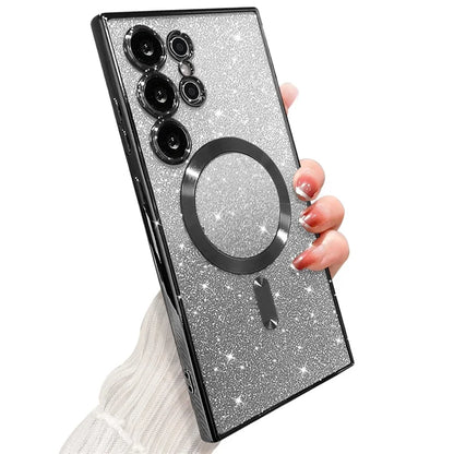 Sparkle Cover For Samsung Galaxy S25 S24 S23 Plus S22 S21 S20 FE S24FE S23FE S21FE S20FE Glitter Note 20 Ultra A56 MagSafe Case