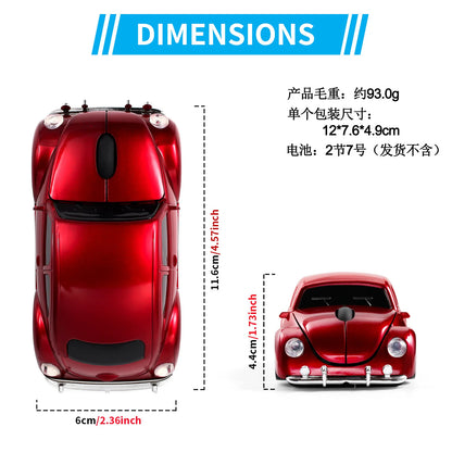 Cool Wireless Mini Classic Car-Shape Roller Mouse 2.4G Optical Ergonomic Computer Mice Game PC Laptop Universal Creative Gifts