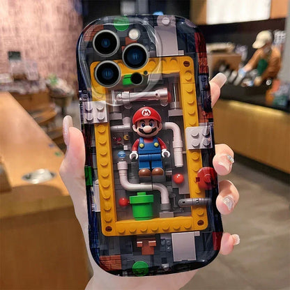 Cartoon Mushroom Wave Phone Case for iPhone 16 E 15 Pro Max 14 13 12 Mini 11 Pro Max XS X 8 7 Plus Soft Silicone Covers Funda