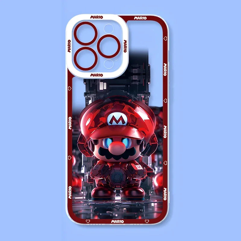 Super M-Marios Bros Clear Case for Samsung Galaxy S23 S22 Ultra S21 S20 FE S10 Plus Note 20 10 9 A32 A52S A52 A72 Silicone Cover