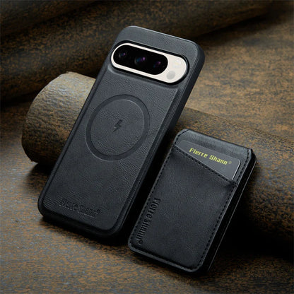 EUCAGR 2 In 1 Magnetic PU Leather Phone Case for Google Pixel 10A 9 9Pro XL 8A 8Pro 8 7 7A 7Pro Wallet Cover Cards Holder Cover