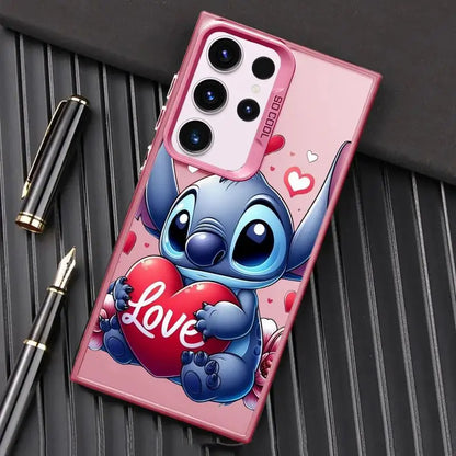 Disney Stitch Angel Art Shockproof Case For Samsung Galaxy S24 S23 S22 Ultra S20 FE S21 Plus Note 20 Silicone Shell Phone Cover