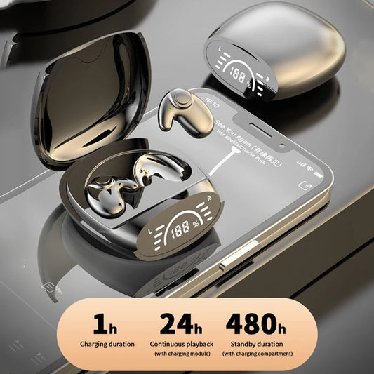 Invisible Earbuds Sleep Headphones Bluetooth 5.3 Noise Reduction Earbuds TWS Wireless Headsets Sport Stereo Earphones for Phone