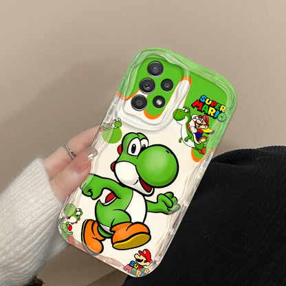 M-Marios Popular Cartoon Art For Samsung A55 A54 A53 A52 A35 A34 A33 A32 A25 A24 A23 A22 A21S A15 A13 A14 5G Wave Oil Funda