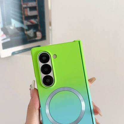 Magnetic for Magsafe Wireless Charging Gradient Phone Case for Samsung Galaxy ZFold 3 4 5 6 Liquid Silicone Bumper Cover Funda