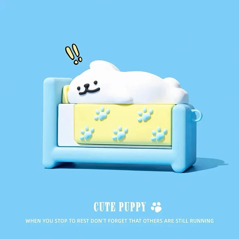 3D Ice Cream Puppy Cartoon Cover for AirPods 4 Case Cute Earphone Case for AirPods Pro 2 Charging Cover for AirPods 4 3 2 1