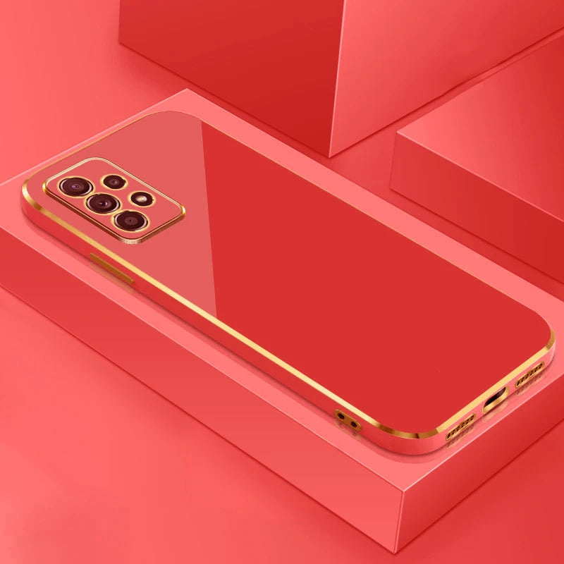 Luxury Plating Case For Samsung Galaxy A55 A35 A25 A15 A52S A54 5G Bumper Shockproof Cover For S24 S23 S22 S21 Ultra Accessories