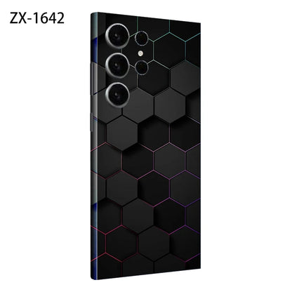 Colorful Decal Skin for Samsung Galaxy S24 S23 S25 Ultra Plus S24Ultra Back Screen Protector Cover Wrap Stones Sticker