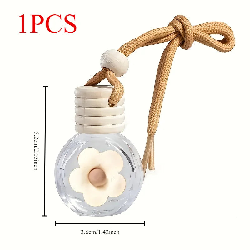 Cartoon Car Aromatherapy Glass Bottle For Mirror Pendant Dashboard Decorative Ornaments