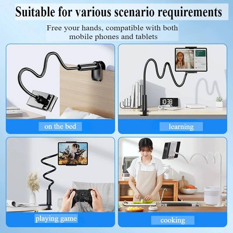 1/2pcs Tablet & Phone Stand Holder, Thicker Flexible Arm Gooseneck Tablet Holder for Ipad Mini Pro Air Kindle Christmas Gift