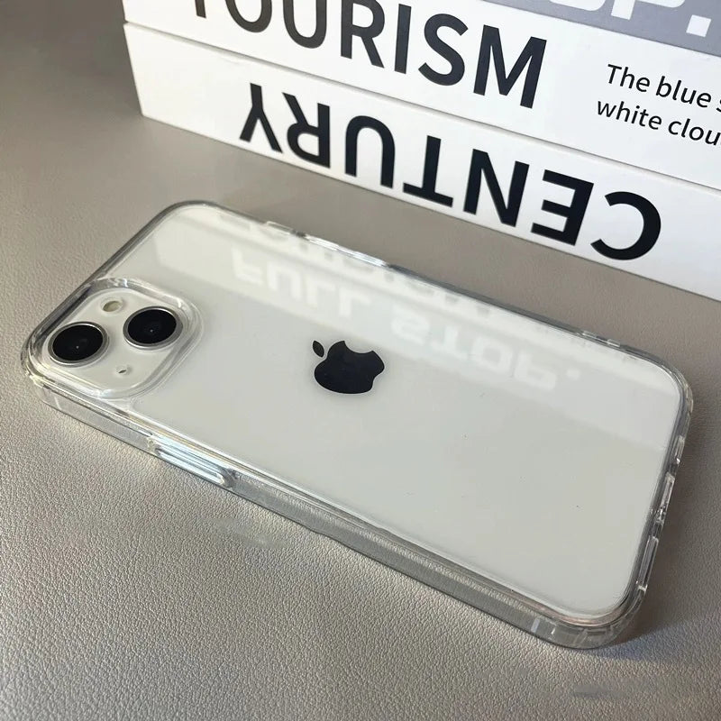 Luxury Transparent Soft Acrylic Phone Case For iPhone 17 16 15 14 13 12 11 Pro Max XS X XR 7 8 Plus Shockproof Protective Cover