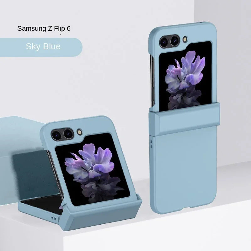 Skin Feel Hard Shell Phone Case for Samsung Galaxy Z Flip 7 6 5 4 3  Flip6 Flip5 Flip4 Flip7 Hinge Protection Shockproof Cover