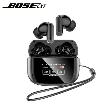 BOSECXT Ultra V11 Smart Touch Multi functional Large Screen TWS Wireless ANC Noise Cancelling Earbuds Enc Heavy Bass Earbuds