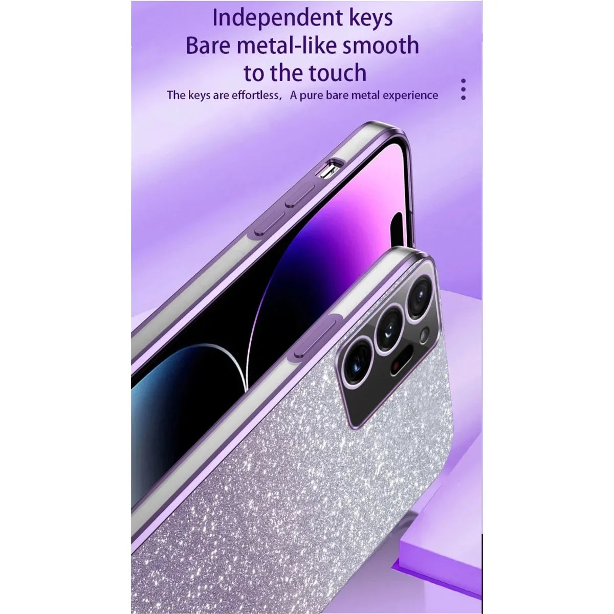 Luxury Gradient Glitter Plating Case For Samsung Galaxy S24 S22 S21 S23 Ultra FE Note 20 10 S10 S20 Plus Silicon Protect Cover