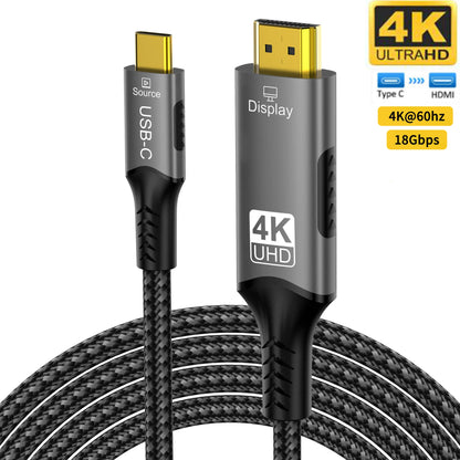 8k@60hz USB C to HDMI cable 4k@120hz Type C to HDMI 2.1 Thunderbolt 4 Compatible HDTV Cable for PC MacBook Pro HUAWEI