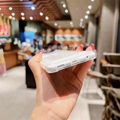 Card Bag Wallet Case for Samsung Galaxy S25 S24 S23 S22 S21 Ultra Plus FE A54 A53 A13 A14 A52 A34 A32 A72 5G Clear Cover Funda