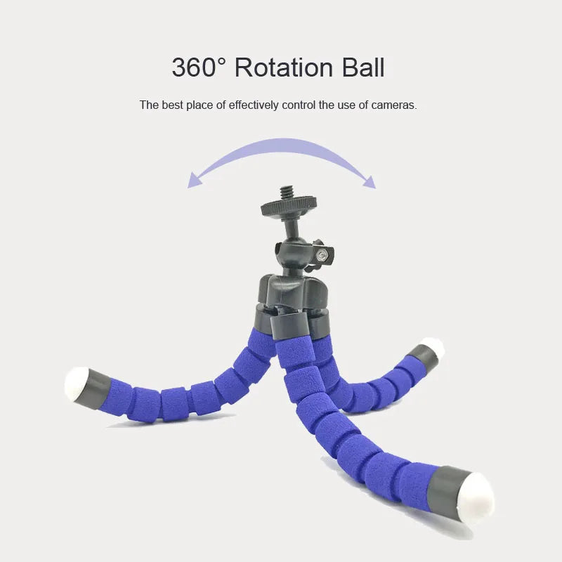 Mini Tripod for Gopro Hero 13 12 11 10 9 8 7 6 5 Black MAX Flexible Octopus Accessories for Action 3 Fusion Akaso Brave DBPOWER