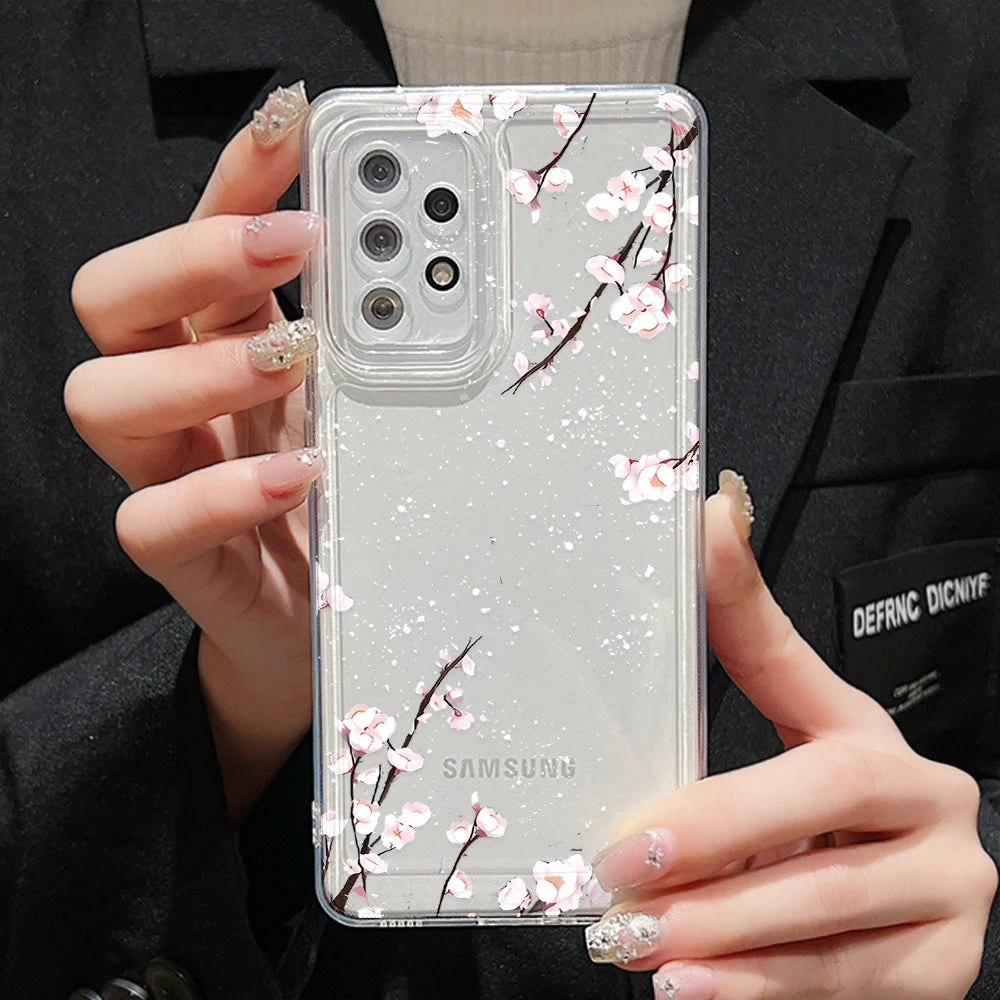 Cherry Case For Samsung A54 A53 A52 A55 A51 A35 A34 A33 A32 A21S A15 A14 A13 A12 Cases Galaxy S22 S23 Ultra S24 S21 Plus S20 FE
