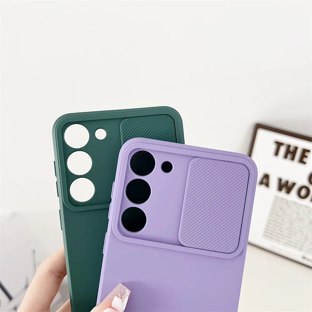 Slide Camera Protection Case For Samsung S25 A16 A06 S24 S23 S22 S21 Ultra Plus FE A34 A24 A14 A54 A73 A53 A33 A51 A55 A35 Cover