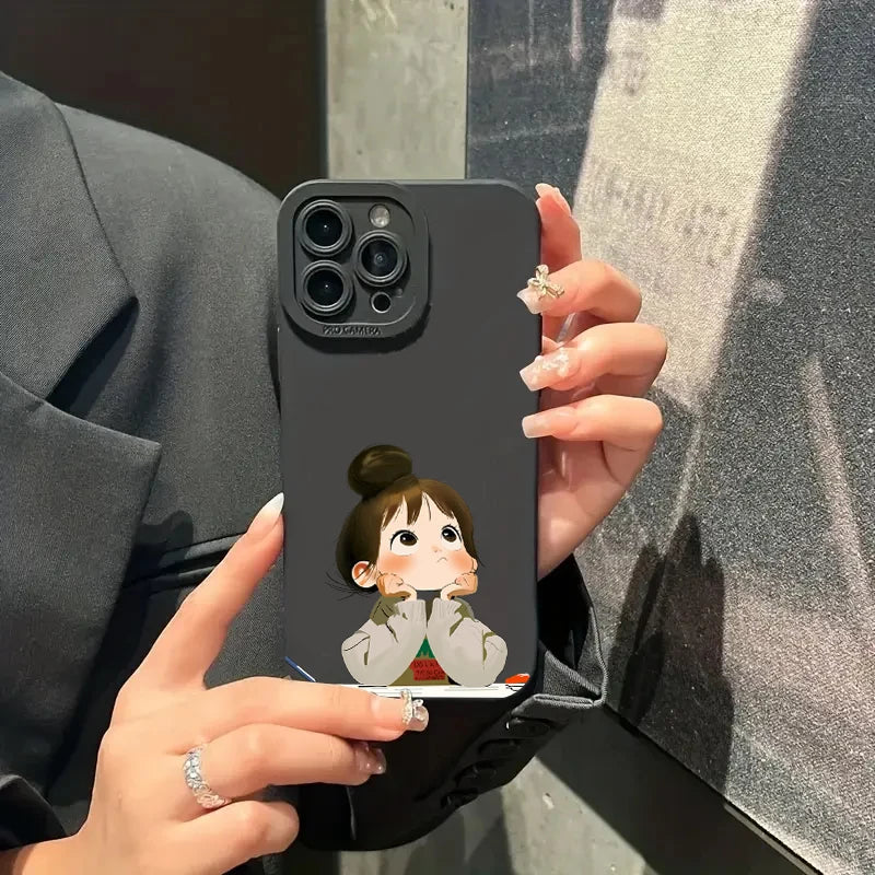 Cute Angry Little Girl Printed Case For Samsung Galaxy S25 S24 S23 S22 S21 Ultra Plus FE A16 A06 A26 A54 A32 A33 A56 Soft Cover