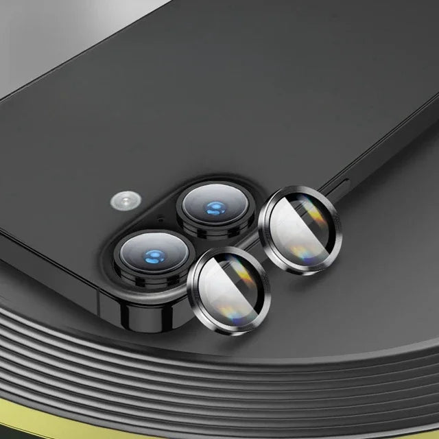 Aluminum Metal Ring Camera Protector For IPhone 16 Plus Rear Lens Tempered Glass Cover For IPhone 16+ 16Plus Lens Protective Cap