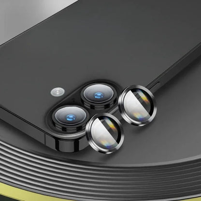 Aluminum Metal Ring Camera Protector For IPhone 16 Plus Rear Lens Tempered Glass Cover For IPhone 16+ 16Plus Lens Protective Cap