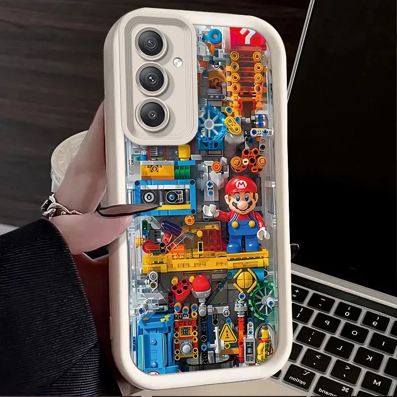 Super M-Marios Bros Case for Samsung Galaxy A53 A50 A50S A36 5G A35 A34 A33 A32 A30 A26 A24 A23 A22 A20 A16 A15 A14 A13 4G Cover