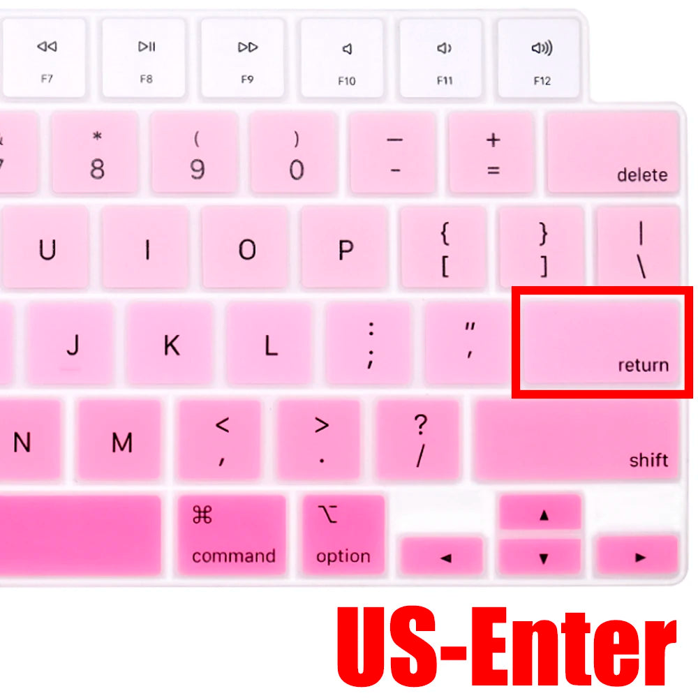 Ultra Thin Silicone Keyboard Cover Skin for MacBook Air & Pro 12/13/14/15/16inch A2991 A2992 A3113 A3114 A2179 A2338 A2681 A2941