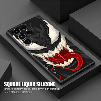 Marvel Spiderman Venom Deadpool Phone Case For Samsung Galaxy S24FE Cases S25 S23 S21 Ultra S24 FE S22 Plus A35 A54 A55 5G Cover