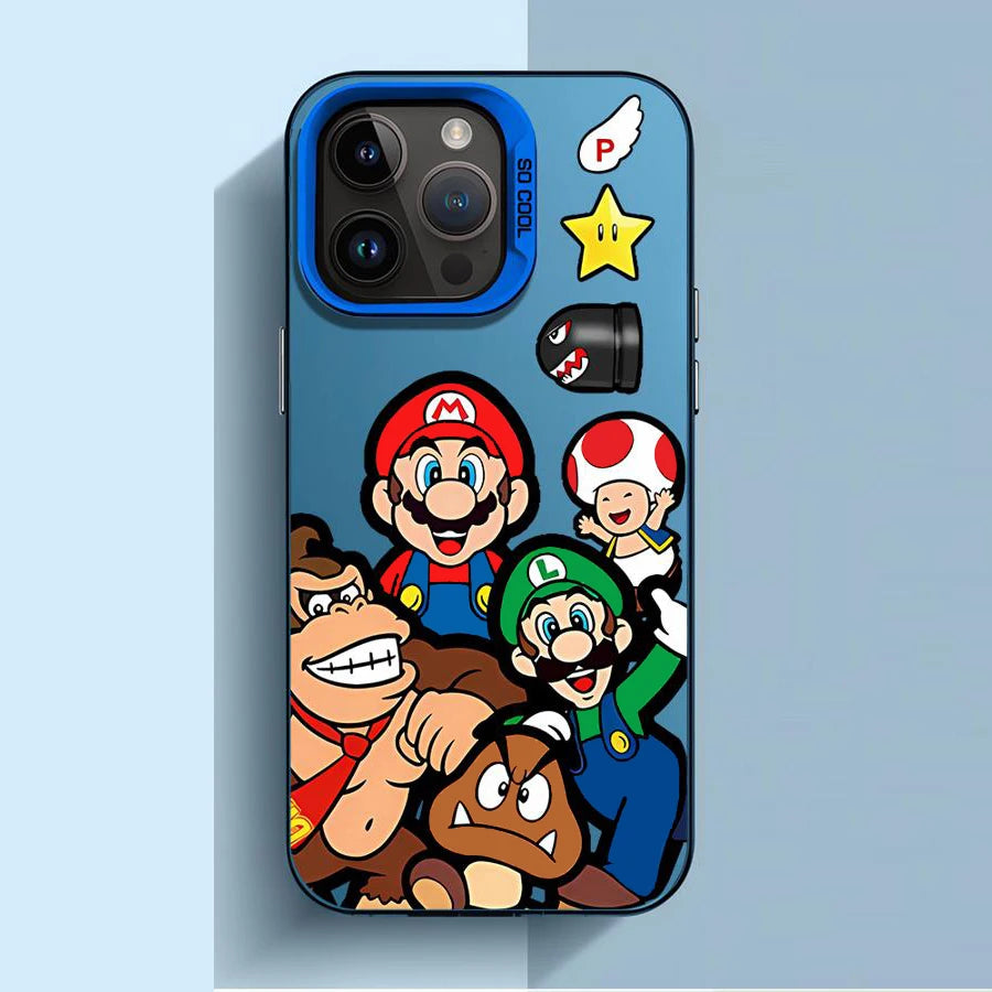 Cool S-Super M-Mario Bros Game Phone Case For iPhone 16 15 14 13 12 11 Pro Max 7 8 Plus XS Max Shockproof Silicone Matte Cover
