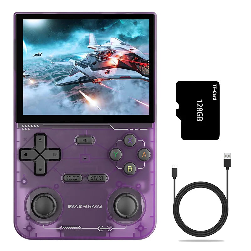 Open Source K36 Retro Handheld portable Video Gameing Console R36S for PS1/PSP/DC/N64/SS  3.5 Inch IPS Screen Preferred Gift