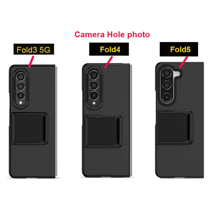 For Galaxy Z Fold 3 4 Case With Built-in Kickstand Bracket Camera Protection Anti Scratch Case Black Blue Green Red For Fold 5 6