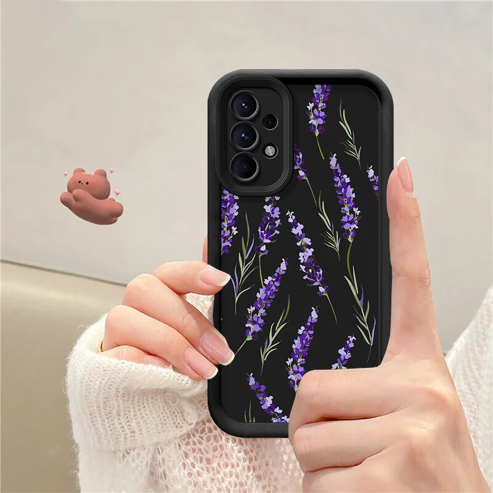 Little tulip Phone Case for Samsung Galaxy A25 A35 A15 A51 A55 A51 A71 A72 A73 A52 A52s A53 A54 4G 5G Soft Copa