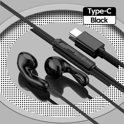 Type C Wired Earphone For Samsung Galaxy S24 S23 S22 Ultra USB-C Headphones A53 A52 A34 A54 Note 20 10 3.5mm Jack Earbud Headset