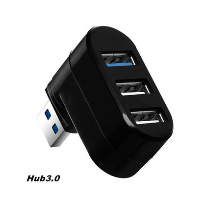 USB 3.0 HUB Adapter 180°Rotatable 3 Port USB 3.0 2.0 HUB High Speed Splitter For Mac Lenovo Xiaomi PC Tablet Huawei Accessories