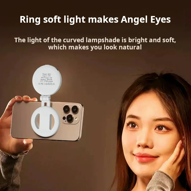 Magnetic Selfie Light LED Fill Light Compatible For Magsafe,ravel, Desktop, Selfies, Video, Makeup/Photography/TikTok/Zoom Calls