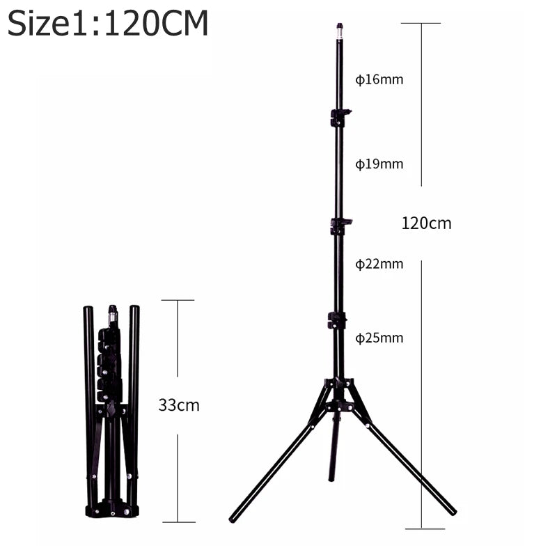 NAGNAHZ 78'' Photographic Lighting Tripod Aluminum Alloy Foldable Portable Light stand Photography Camera Flash Mount Brackets
