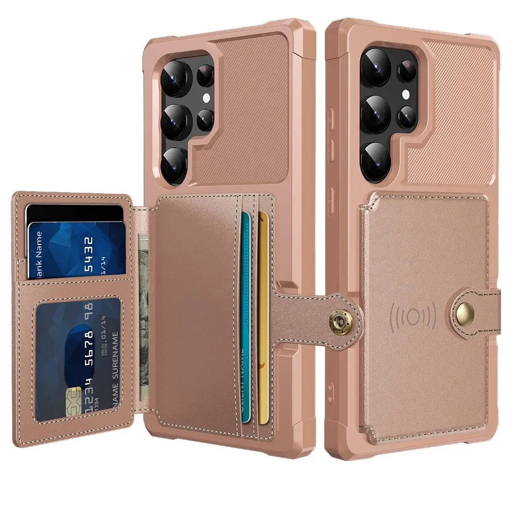 Card Wallet Case for Samsung Galaxy S24 S23 FE S25 S23 Plus S22 S21 Ultra A56 A36 A55 A35 A15 A54 A34 A52S A14 A05S A05 A24 A16
