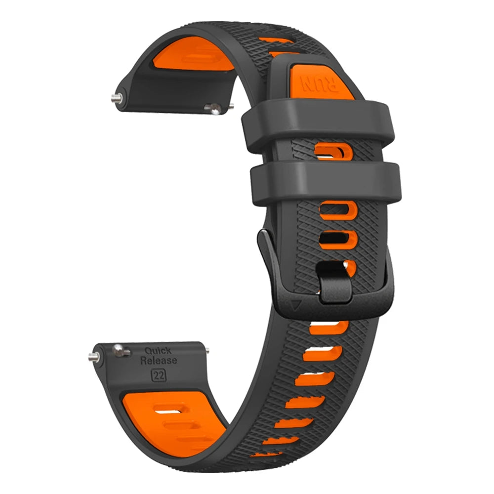 Universal 22mm Sports Silicone Strap For Garmin Forerunner 265 255 Music band For Vivoactive 4/Venu 2 45MM Bracelet Watchband