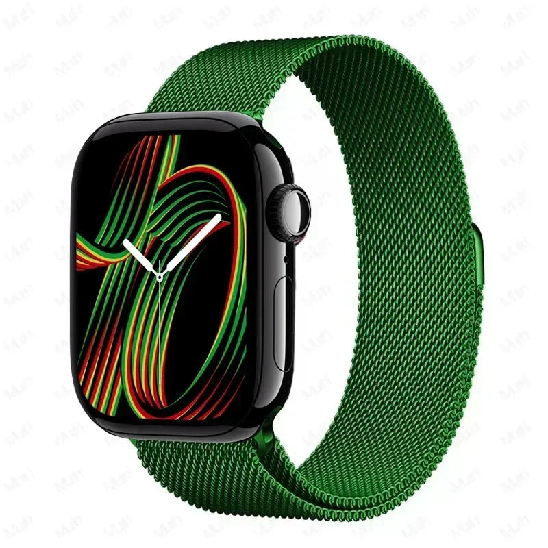 Milanese Strap For Apple Watch Ultra 2 49 46mm 42mm 44mm 40mm 45mm 41mm 38mm Bracelet For iWatch Series 10 9 3 6 5 SE 7 8 Strap