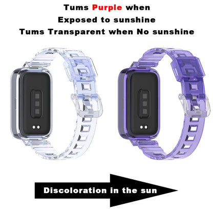 Watch Strap For Redmi Band 2/3 Wrist Band Bracelet SmartWatch Watchband Turn Color in Sunshine For Xiaomi Band 8/9 Active