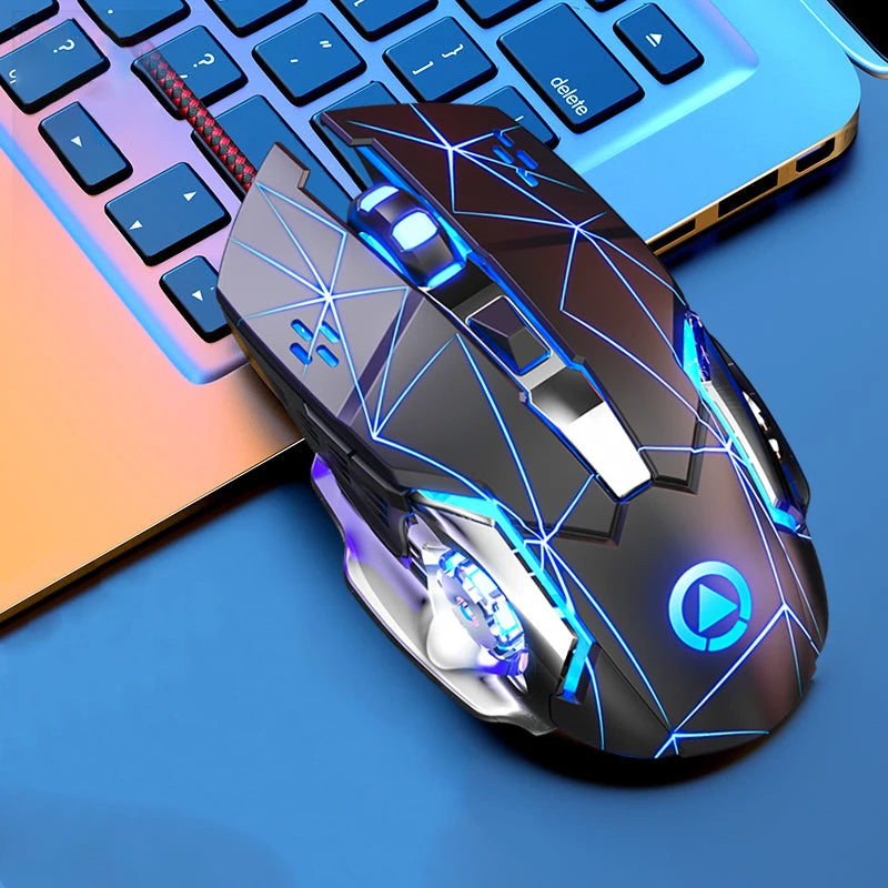 USB Wired Gaming Mouse 6 Button Backlit Ergonomic Mice DPI  Adjustable Optical Mice for PC Gamer Computer Desktop